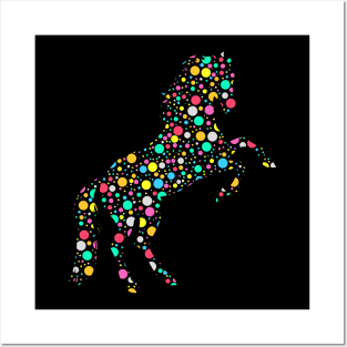 Colorful Polka Dot Horse International Dot Day Posters and Art